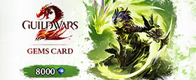 Guild Wars 2 Gems Card - 8000 Edelsteine
