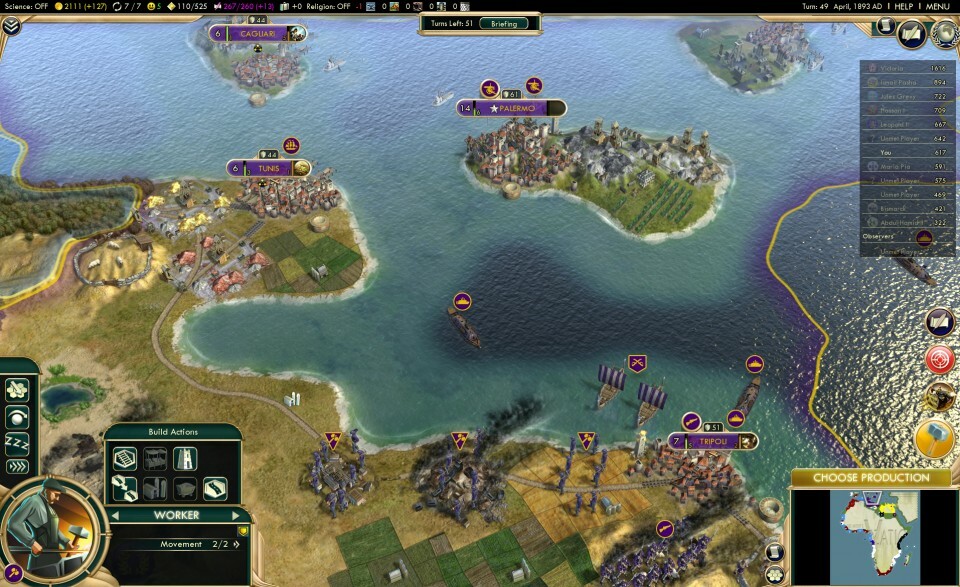 how to connect city on island civ 5