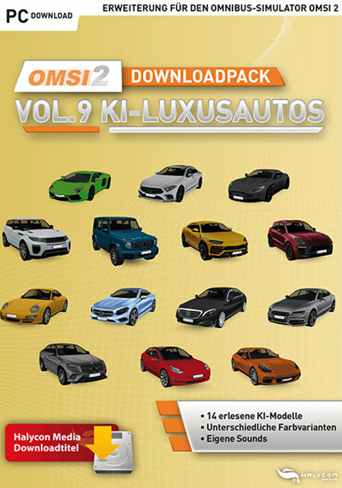 OMSI 2 Add-On Downloadpack Vol. 9 - KI-Luxusautos - Cover / Packshot