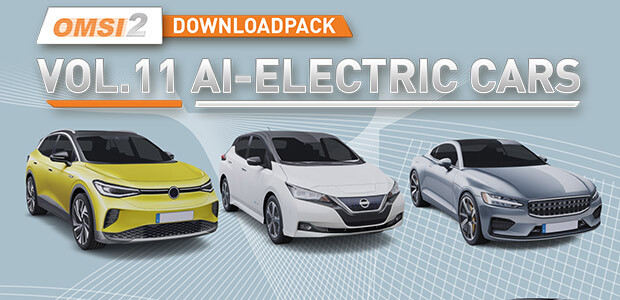 OMSI 2 Add-On Downloadpack Vol. 11 - AI-Electric Cars - Cover / Packshot