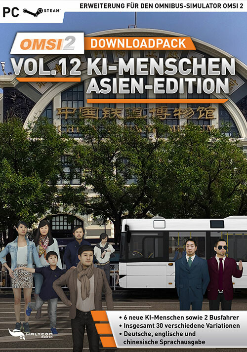 OMSI 2 Add-on Downloadpack Vol. 12 - KI-Menschen - Asien-Edition - Cover / Packshot