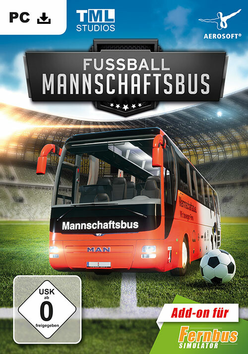 Fernbus Simulator Add-On - Fussball Mannschaftsbus - Cover / Packshot
