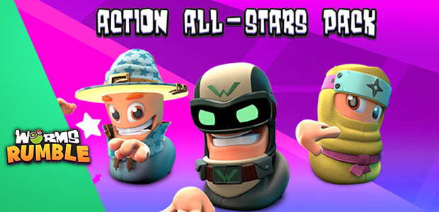Worms Rumble - Action All-Stars Pack - Cover / Packshot