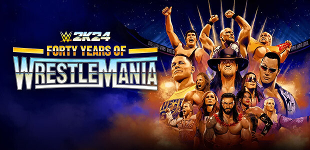 Édition 40 ans de WrestleMania WWE 2K24 - Cover / Packshot