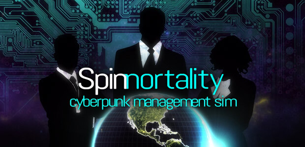 Spinnortality | cyberpunk management sim - Cover / Packshot