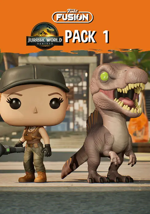 Funko Fusion - Jurassic World Rebirth Pack 1 -Zora Bennett and Spinosaurus - Cover / Packshot