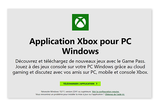 Téléchargez l’app Xbox pour PC